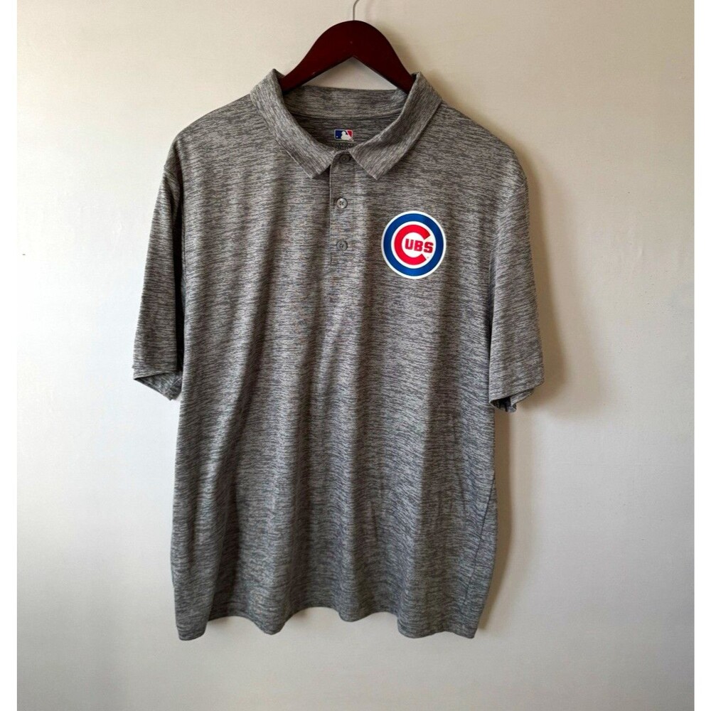 MLB Genuine Merchandise Chicago Cubs Gray Polo Shirt Mens XL MLB